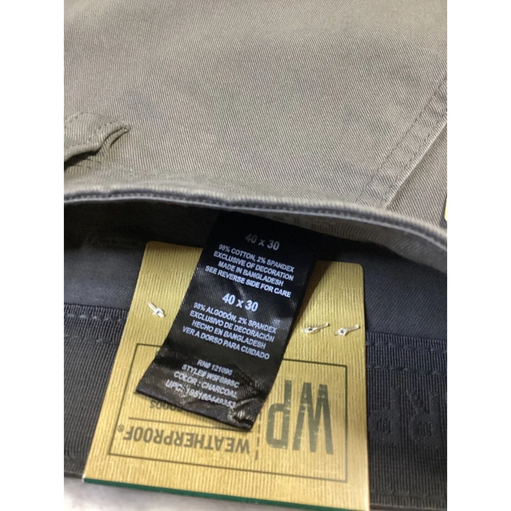 WP Weatherproof Mens Commuter Pant Charcoal Gray 40x30 Stretch Flex Waist‎ NWT